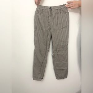 Plaid Brown and White Trousers
